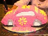 Girly Car Cake