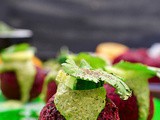 Roasted Beetroot Falafel Recipe With Green Tahini Dip | Beet Falafel Recipe For Lunch