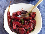 Beetroot cooked in almond based masala gravy