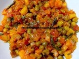Potato-Greenpeas Masala - a MicroWave recipe