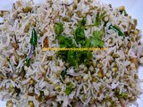 Sprouted Mungbeans Pulav