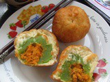 Deep Fried Sweet & Savoury Banh Bao 鸡肉松豆蓉炸包子
