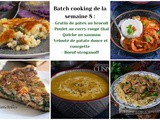 Batch cooking de la semaine : 5 repas complets pour 4 personnes