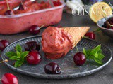 Crème glacée aux cerises sans sorbetière