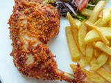 Cuisse de poulet panée au four croustillante