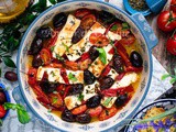 Feta rotie aux olives et tomates