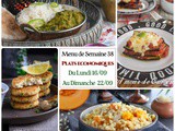 Menu de la semaine 38, du 16 au 22 septembre