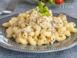 Pâtes à la crème poulet et champignons