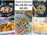 Planning de repas de la semaine 9