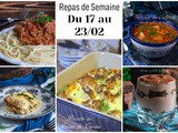 Planning repas de la semaine 8