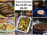 Planning repas de semaine 14 au 20/07