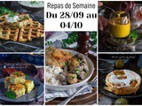 Planning repas semaine 40 : 7 idées du 28 septembre au 4 octobre 2026