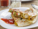 Quesadillas au poulet et poivrons