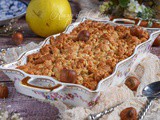 Recette de crumble aux coings et noisettes