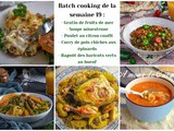 Recettes batch cooking 19 : 5 repas maison faciles pour la semain