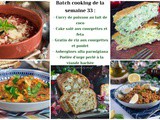 Recettes batch cooking 33 : 5 repas faciles pour la semaine