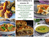 Recettes batch cooking : 5 plats de saison pour accueillir l’automne