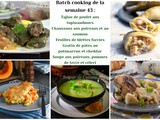 Recettes batch cooking : menu d’automne aux poireaux et potimarron
