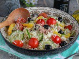 Salade de riz au feta et thon facile (plat froid)