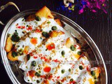Dahi Gujiya Recipe / Holi Recipes / Stuffed Moon Shaped Lentil Dumplings In Yogurt ~ Holi Hai