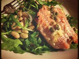 Grilled Salmon with White Beans and Arugula Salad Plus mvk’s *Like* of the Week