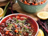 Ciorba de loboda | Romanian purple spinach soup