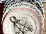 Old French story plates