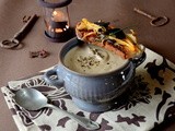 Un Noël à la campagne 3: Topinambours and chestnut velouté with wild mushroom croutons