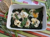 Baked Eggs with Rucola,Yoghurt and Chili-Sage butter – Turkish Breakfast