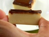 Maida Burfi with Chocolate Glaze | Chocolate Topped Maida Burfi Recipe