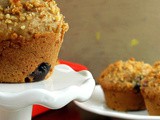 Whole Wheat Walnut Blueberry Muffins From Scratch