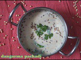 Dangarma pachadi/urad dal flour raita
