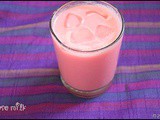 Rose milk with homemade rose syrup
