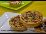Spinach Mini Quiche w easy Crust / Mini Quiche with Crust / Eggless Quiche / Eggless Mini Quiche