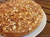 Almond crusted rhubarb cake