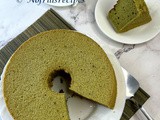 Matcha or Green Tea Chiffon Cake ~ 綠茶戚風蛋糕