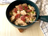 Steamed chicken with Chinese sausages aka Lap Cheong ~ 腊肠蒸鸡
