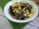 Stir-fry eggs with cloud ears and onions