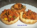 Bread cups with filling