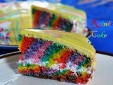 Eggless Rainbow Cake / How to make rainbow cake