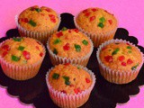 Eggless Tutti Frutti Cupcake Recipe