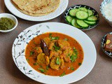 Methi Muthiya Curry / Gujarati Muthiya In Punjabi Red Curry