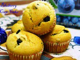 Soft & Spongy Eggless Blueberry Cupcakes /How to make Eggless & Butterless Cupcakes