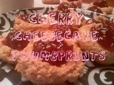 ~Cherry Cheesecake Thumbprint Cookies