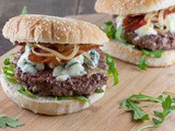 Blue cheese and bacon hamburgers