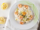 Creamy lemon risotto with shrimps