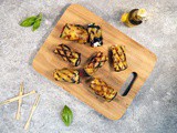 Grilled eggplant roll-ups - an easy appetizer