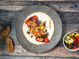 Grilled halloumi and vegetable wraps with chipotle sauce