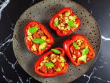 Grilled stuffed peppers