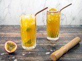 Ipanema mocktail - alcohol free mocktail with passion fruit and lime